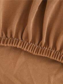 1 pieza Funda para sofá cama sin brazos, funda elástica de fibra de poliéster para sofá, funda de seda de leche tejida para todas las estaciones - Camel - Ver 8