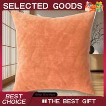 Washed Cotton Velvet Square Throw Pillow Pink -Essential For The Family - Limited-Time Discount - 1 - 查看 2