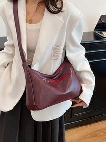 Túi xách đeo vai cỡ lớn thời trang dành cho nữ, thiết kế - Màu Đỏ Sâu - Xem 2