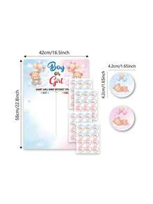 Party Game Gender Reveal Poster Shower Supplies Atmosphere Decoration Props For Boys Or Girls Anniversary Gift Party Decoration Happy Birthday Party Wedding Gift Bridal Shower Party Voting Poster - Shape - View 5