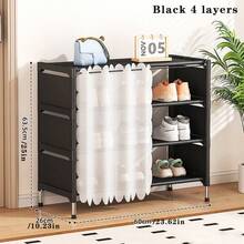 1pc Simple Shoe Rack, Home Entryway Shoe Storage Organizer, Multi-Space Display, Bathroom, Kitchen Storage, Multi-Tier Space-Saving, Suitable For Rental, Apartment - Multicolor - View 2