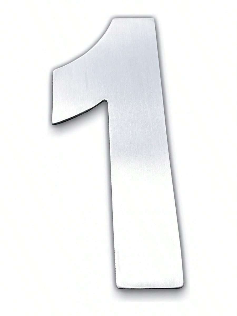 TendenciaNúmeros Residenciales Arial 12cm Ultra Light Stainless Steel de primera calidad - 5 - cinco - Ver 1