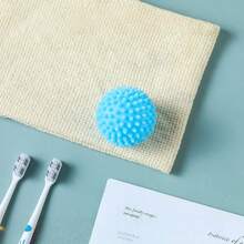 1/4pcs Fluffy Laundry Balls, Anti- Washing Machine Balls, Washing Machine Cleaning Balls, Clothes Pet Hair Removal, Laundry Experience Enhancer - Blue - View 5
