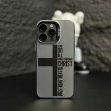 For  17 Pro Case For  16 Pro Max 15 Plus 14 13 12 11 XS XR  Letter Cross Pattern Anti-Scratch Military-Grade Drop Protection Slim Cellphone Cover   15  Pro  Max  Case - màu đen - Xem 5