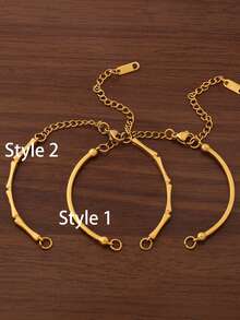 1pc 18K Gold Plated Stainless Steel Bangle Findings Blanks DIY Open Cuff Wrist Bangles Bracelets Base Settings For Jewelry Making Supplies - DIY Bracelet - View 10