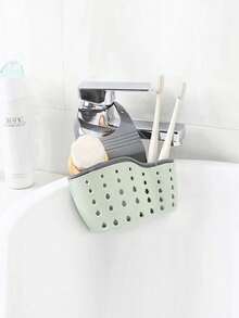 Soporte ajustable para esponja con clip para fregadero, cesta colgante de drenaje de cocina, pequeños utensilios de cocina - Multicolor - Ver 6