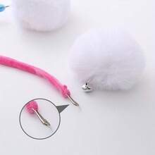 Self-Entertaining Cat Toy, Hanging Spring Plush Rabbit Ball Cat Toy - Multicolor - View 8