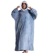 1 chiếc áo khoác có mũ trùm đầu kiêm chăn mặc được, cực dài, kèm túi lớn, unisex, siêu mềm mại và ấm áp, áo nỉ dày dặn có mũ, chăn mặc được sang trọng, đồ ngủ có mũ trùm đầu màu trơn mềm mại với túi lớn, áo hoodie lông cừu trang trí phòng tắm. - Nhiều màu - Xem 9