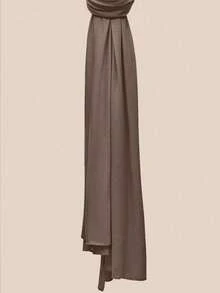 1 pieza Pañuelo de seda sintética de unicolor clásico y elegante, estilo turbante, adecuado para la vida diaria, salidas y reuniones