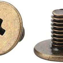 Leoon Remaches de Latn Bronce 20PCS Conjuntos de Botn de Cabeza Redonda para Cuero Metal con Hebilla Correa Cinturn Zapatos Decoracin Artesanal Bricolaje Leathercraft - Bronce - Ver 9