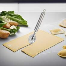 Pastry Wheel Cutter, Stainless Steel Fluted Pasta Crimping Wheel Dough Crimper Pie Crust Cutter Lattice Roller Ravioli Maker Tool For Pizza Noodle Cracker - Black - View 4