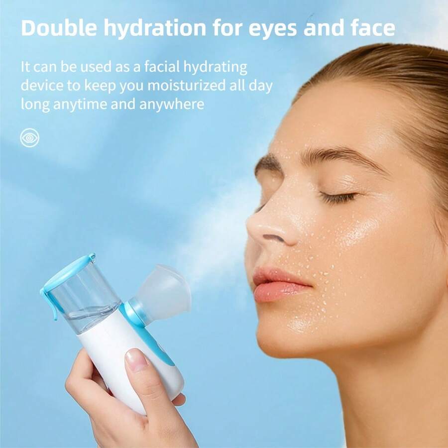 1pc Portable Eye Hydrating Device, Facial Moisturizing Instrument, Mini Eye Humidifier, Built-In 150mAh Lithium Battery, Moisturize Eyes, One-Click Start, Eye Care Device, Suitable For Personal Makeup Hydration, Indoor/Outdoor Facial/Eye Humidification