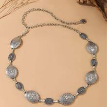 时尚女士复古度假风腰链装饰 - 銀色 - 查看 9