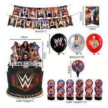 TendenciaSet 18 Globos Látex Luchas Wwe World Wrestling John CenaCalidad premium - color - Ver 3