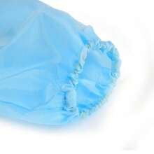 1pc Polyester Youngsters' Waterproof Art Apron - Blue With Paint Splatter Design, Easy-To-Wear Reverse Cover-Up For Painting & Mealtime