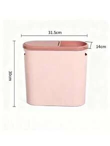 10L/2.64 Gallon Ultra Slim Trash Can, Bathroom Garbage Bin With Slot Design, Pedal-Operated Lid, Durable Liner Holder, Creative Home Accessory For Bathroom, Bedroom, Living Room - Black - View 14