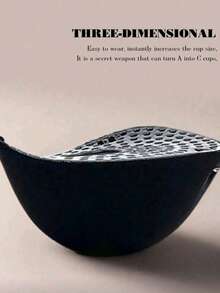 1pc Black Silicone Lift Bra Pad, Thickened Adhesive Invisible Lift Bra, Backless Strapless Bra - Suitable For Small Bust - Multicolor - View 3