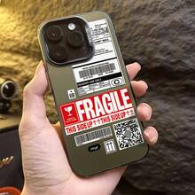 携帯電話ケース：壊れやすいラベル付き。16/16 Pro/16 Plus/16 Pro/15/15 Pro/15 Plus/15 Pro/14/14 Plus/14 Pro/14 Pro/13/13 Pro/13 Pro/12/12 Pro/12 Pro/11対応。耐衝撃・滑り止め携帯電話ケース、素材： BYLY - 半透明シルバー - チェックする 8