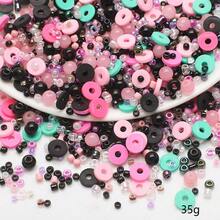 软陶瓷仿珍珠、小米珠、彩色珠子套装，DIY手工饰品，友谊手链，项链材料配件 - 彩色 - 查看 8