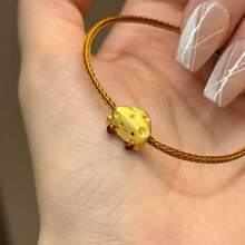 1颗镀金奶酪三角形珠子，DIY手链项链配件 - 金色 - 查看 6