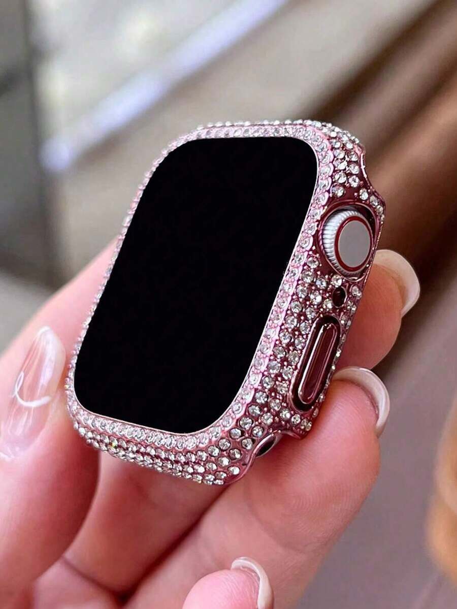 Surace 40mm 兼容表壳,带屏幕保护膜,适用于 Series 6/5/4/3/2/1;Bling Case 300 颗水晶钻石钢化玻璃保护套,适用于 38mm、40mm、42mm、44mm 表壳,银色 - 紅色 - 查看 1