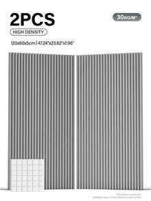 JIPO SPORT 2英寸厚楔形吸音泡沫板，1/2/3片装（47.24英寸 x 23.62英寸 x 1.96英寸），家庭影院/录音室隔音材料，降噪，阻燃设计，黑/白/灰三色可选 - 彩色 - 查看 12