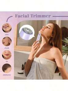 2-In-1 Electric Shaver For Women, Rechargeable And Portable, Suitable For Wet And Dry Use. Perfect For Trimming And Shaving Hair On Arms, Legs, Underarms, Bikini Line, And Facial Hair Including Lip, Chin And Neck. Features Adjustable Head For Smooth And Gentle Shaving Without Irritating Skin. Compact And Stylish Pink Design Ideal For Home Use, Travel Or On-The-Go Grooming. Multi-Functional Body And Bikini Trimmer Combines Electric Shaving And Precision Trimming,  And Easy To Use. Perfect Personal Care Tool For Smooth Skin And A Thoughtful Gift For Women. - Màu tím - Xem 10