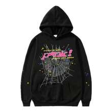 Spider Hoodies For Men Women Oversized 555  Hoodie Couple Outfit Sports Top Halloween Couples Top Street Harajuku Hoodie  Spring/Fall    Regular Fit    Pocket  Rib-Knit  Drawstring    Halloween - 黑色 - 查看 2