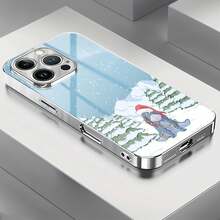 Estuche para teléfono con temática navideña de  compatible con estuches para teléfonos   17  16 Pro Max  15 Pro Max  13 y  12 Material brillante 2 en 1 duradero a prueba de golpes y elegante una excelente opción para familiares, amigos, seres queridos, novios, novias y regalos de Navidad y Año Nuevo - Plateado - Ver 5