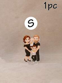 LICVIC Customized Cartoon Portrait Standee Decor Gift, Cute Couple And Family Photo Display, Customizable Picture Home Desk, Personalized Photo Figure Keepsake, Birthday, Anniversary, Graduation, Room Decor, Custom Image Upload Option, Office Decor - Style a - View 8