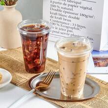 TendenciaAlviria 50 Vasos Desechables Plástico 24 Oz Tapa Boquilla TransparenteCalidad premium - 1 - Ver 8