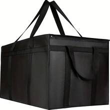 ZBEZBE Insulated Food Delivery Bags, XXXL Hot And Cold Pizza Delivery Bags, Commercial Large Capacity Insulated Bags, Doordash Catering Cooler Bags, Party Warmers - màu đen - Xem 3