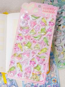 这些透明防水水晶球树脂3D包装包含巨型花朵、泰迪熊、3D立体动物形状，非常适合DIY手机壳，或作为水瓶、玩具、盒子、电子设备和其他物品的可爱装饰品。 - 彩色 - 查看 8