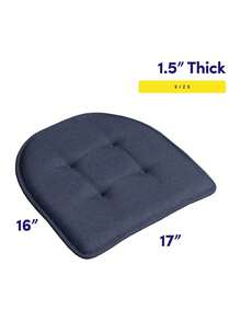 - Cojín de espuma viscoelástica para silla (43 x 40 cm, 6 unidades), color azul,37543299 - Azul Cadete - Ver 2