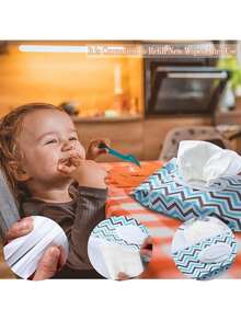 Baby Wet Wipes Packaging Bag, EVA Tissue Bag, Outdoor Portable Baby Wet Wipes Holder, Portable Flip-Top Resealable EVA Wet Wipes Dispenser Bag, Reusable Hiking Wet Wipes Dispenser