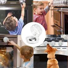 10个装炉灶旋钮保护套，烤箱旋钮儿童安全锁，可移除粘胶，家用厨房电炉安全锁保护器套装