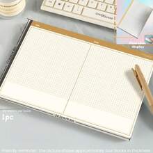 Bloc de notas horizontal Miradar B5 de estilo coreano con doble columna, cuaderno de diario de alta calidad para estudiantes. Bloc de notas con líneas horizontales atractivas y perforado para arrancar, ideal para cartas, notas, borradores, cartas de amor. 20 hojas por libro, adecuado para letras, notas, borradores, cartas, cartas de amor. - Unitalla - Ver 10