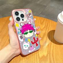 Anime "Saiki K" Phone Case Compatible With  16, 15, 14, 13, 12, 11 Pro Max, X, XR, XS Max, 8, 12 Plus - Shockproof Matte Back Cover Funda Para  17 Pro Forros Para  Cheap  17 Case - Màu hỗn hợp - Xem 5