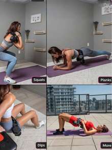 1pc Fitness Weighted Belt, Universal Black Nylon Fitness Weighted Belt With Ergonomic Padding, Suitable For Pull-Ups And Muscle Strength Training, Battery-Free - Multicolor - View 6