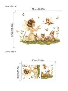 1PC- Wallpaper -[Elf Girl, Princess]Boy Kids Room Decor Home Self-Adhesive Baby Nursery Decor Girl Decor Wallpaper Removable Wall Stickers For Personalized Gifts Wall Decor Living Room, Girls Bedroom, Window Stickers – Cute & Creative Wall Decor For Wall Art Kids Room Decor Bedroom Decor - Multicolor - View 12