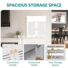 CY Armario de baño Pared clóset de Almacenamiento sobre el Inodoro Gabinete para Baño clóset de baño montado en la Pared para baño Sala de Estar Cuarto de Lavado y Cocina Blanco - Blanco - Ver 8