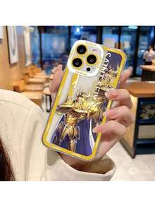 Étui de téléphone transparent personnalisé Anime Gold S-Saint Seiya compatible avec 16E 16 15 14 12 13 11 Pro 8 7 SE Plus X XR XS Max DIY Case, Housse compatible avec 17 Pro Max Case, 17 Pro Case, 17 Case, 16 Pro Max Case - NCCLR05 - Voir 12