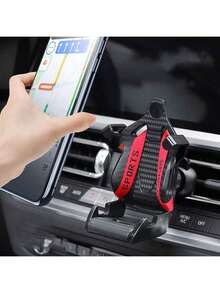 赛车风格手机支架，GPS支架，兼容及其他手机，通用型车载出风口手机支架 - A - 查看 3