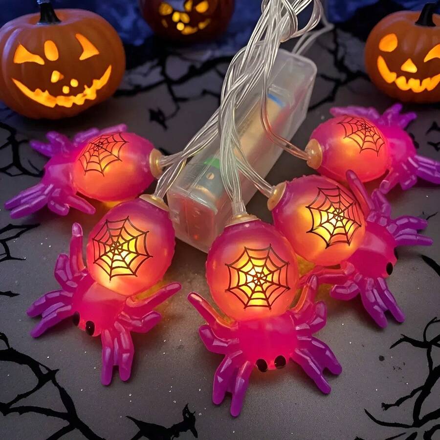 TendenciaTira Luces Calavera Araña Decoración Para Halloween 10 LedCalidad premium - Araña - Ver 1