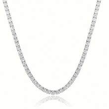 3.0-6.5mm Round Moissamite Necklace - Hip Hop Rock Style, 925 Sterling Silver, Couple Style, Perfect For Engagement, Proposal, Birthday And Anniversary Gifts - 45cm/17.71inch - 查看 8