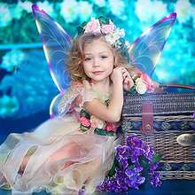 TendenciaAlas Mariposa De Hada Con Luz Cosplay Ropa Para Adulto Niño Blanco ElásticoCalidad premium - 1 - Ver 10