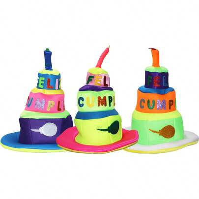TendenciaSombreros Locos Espuma Tela Pastel Cumpleaños Cabina Color Al AzarCalidad premium