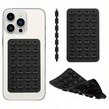 2 unidades de ventosas de silicone antiderrapantes, 28 unidades de ventosas de silicone autoadesivas, suporte antiderrapante para celular, suporte adesivo para power bank, compatível com iPhone e celulares Android, presente de aniversário, suporte para celular para família e amigos, acessórios para celular - Multicolorido - Ver 6