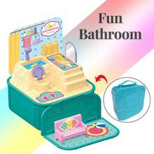 一套魔法游戏屋DIY组装套装，迷你多场景口袋旅行玩具，培养儿童技能，适合3-7岁女孩，可收藏，生日/节日/派对/情人节/开斋节的完美礼物