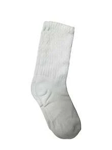 3 Pairs Of Women's Plain White Crew Socks (No Card Packaging)